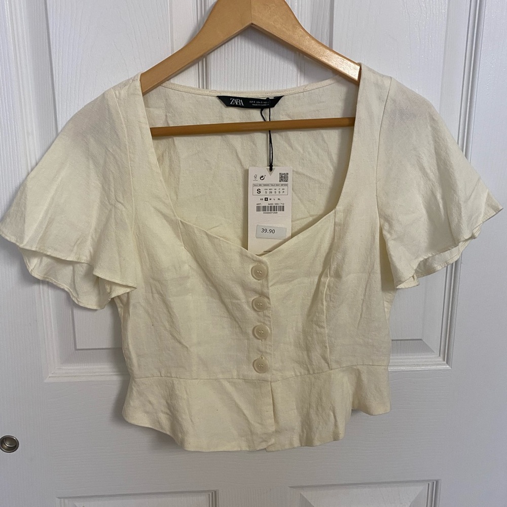 Button Down Crop Top